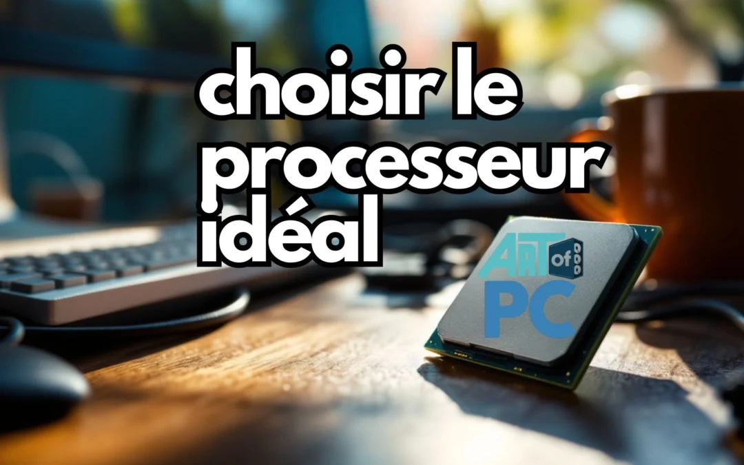 Infographie comparative des processeurs pour PC avec leurs caractéristiques clés