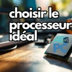 Infographie comparative des processeurs pour PC avec leurs caractéristiques clés