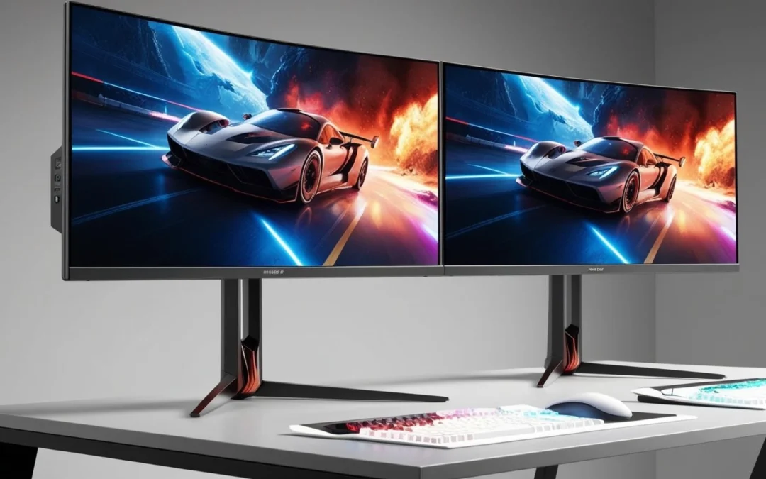 Écran gaming 1440p 144Hz avec design moderne, idéal pour des performances fluides et une qualité visuelle immersive.