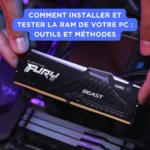 Comment installer et tester la RAM de votre PC : outils et méthodes Infographie illustrant les outils et méthodes pour installer et tester la RAM d'un ordinateur