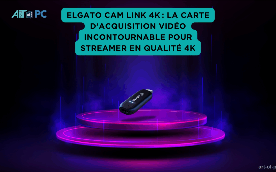 Clé HDMI Elgato Cam Link 4K, carte d’acquisition vidéo USB pour streaming 4K.