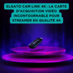 Elgato Cam Link 4K : la carte d’acquisition vidéo incontournable pour streamer en qualité 4K Clé HDMI Elgato Cam Link 4K, carte d’acquisition vidéo USB pour streaming 4K.