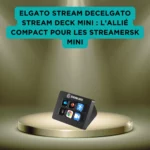 Elgato Stream Deck Mini : l’allié compact pour les streamers Elgato Stream Deck Mini affiché sur une plateforme dorée, six touches personnalisables pour une gestion rapide des streams.
